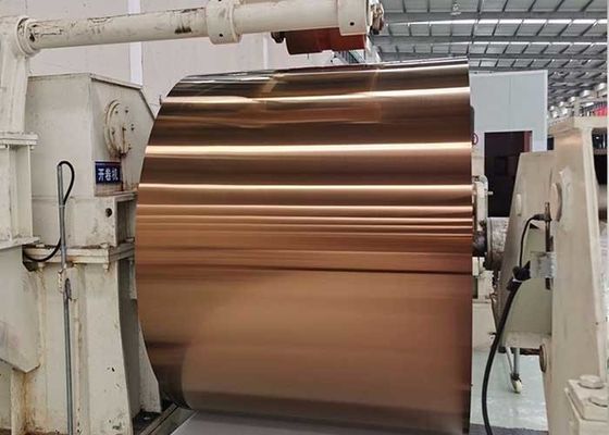 Bom preço. O ouro do si do espelho laminou a bobina de aço inoxidável da folha da linha fina on-line